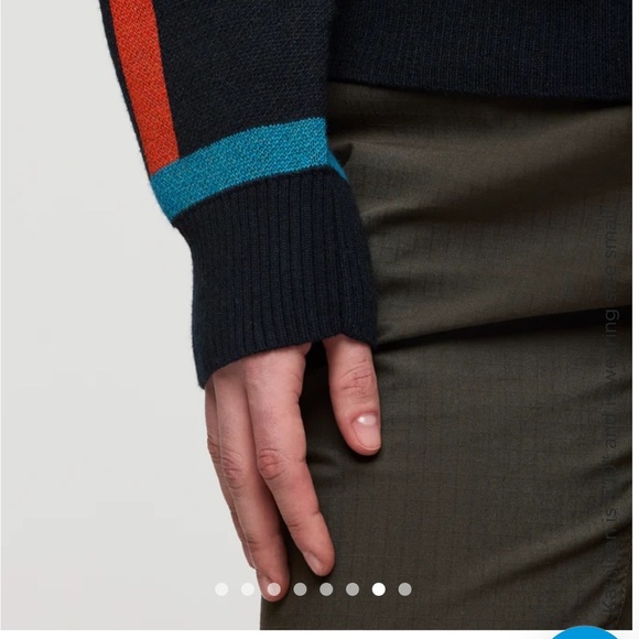 Cotopaxi Women's XL Libre Mock Sweater Carbon Black Grey Blue Merino Wool NWT - Picture 13 of 15